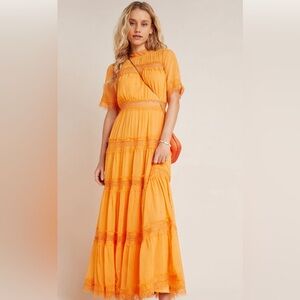 Cipriana Tiered Lace Maxi Dress